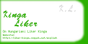 kinga liker business card